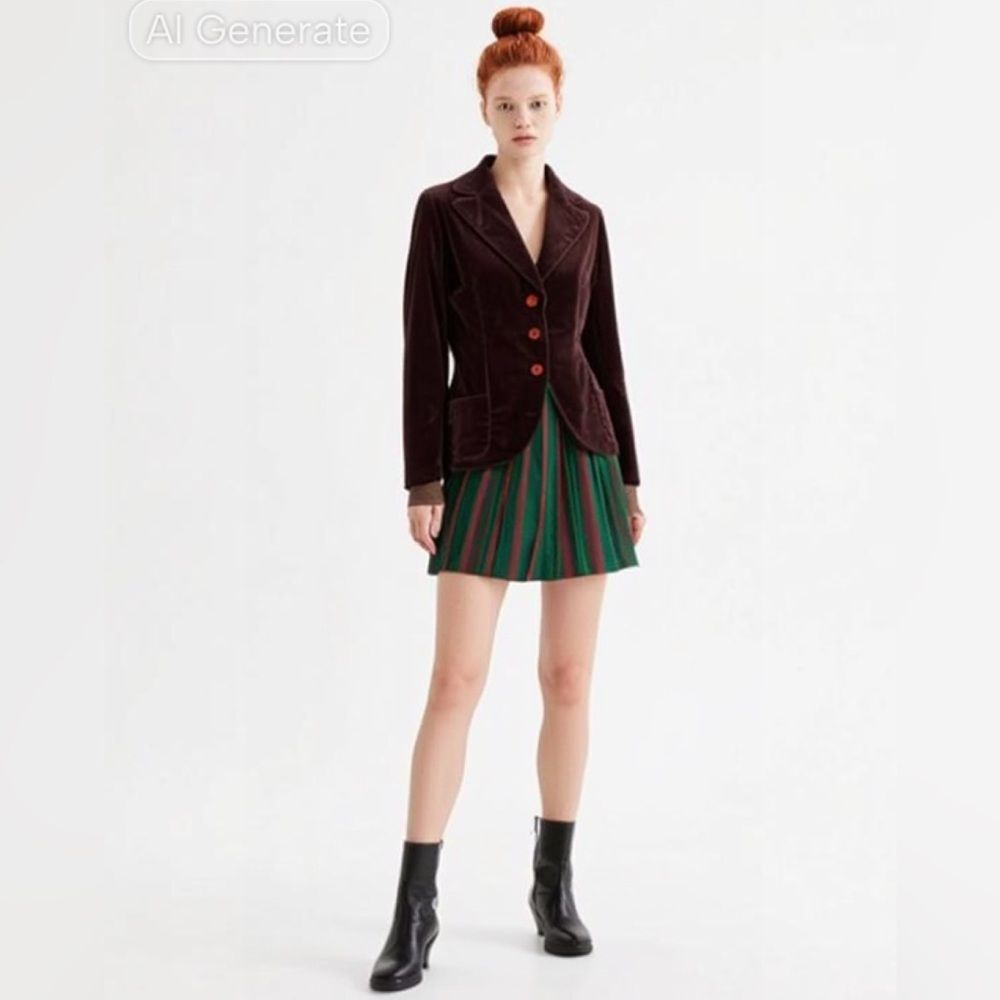 Brown Velvet Vintage Blazer